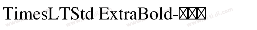 TimesLTStd ExtraBold字体转换